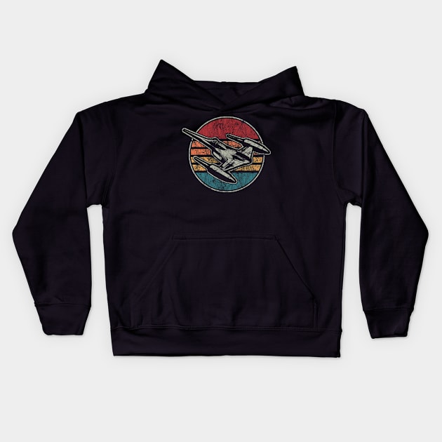 Vintage Starfighter Kids Hoodie by FanFreak